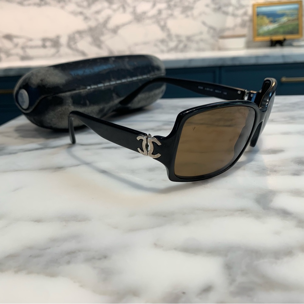 Chanel 5030 Sunglasses Black Silver CC